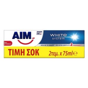 ΟΔΟΝΤΟΚΡΕΜΑ AIM 2x75ML (TIMH ΣΟΚ) (12ΤΕΜ/ΚΙΒ)