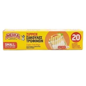 ΜΕΛΚΑ ΣΑΚΟΥΛΑ ΤΡΟΦΙΜΩΝ ME ZIPPER 18x22cm - (20τεμ.) (ΜΙΚΡΕΣ) 1.5L (ΚΟΥΤΙ)(50ΤΕΜ/ΚΙΒ)