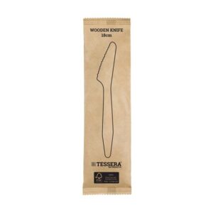 ΞΥΛΙΝO ΜΑΧΑΙΡΙ ΣΥΣΚΕΥΑΣΜΕΝΟ 16cm 100ΤΕΜ (10ΤΕΜ/ΚΙΒ) - FSC 100% W16.3