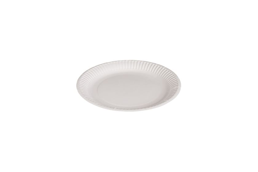 ΠΙΑΤΑ ΧΑΡΤΙΝΑ ΛΕΥΚΑ 18cm 100TEM VALUE PACK (10TEM/KIB)